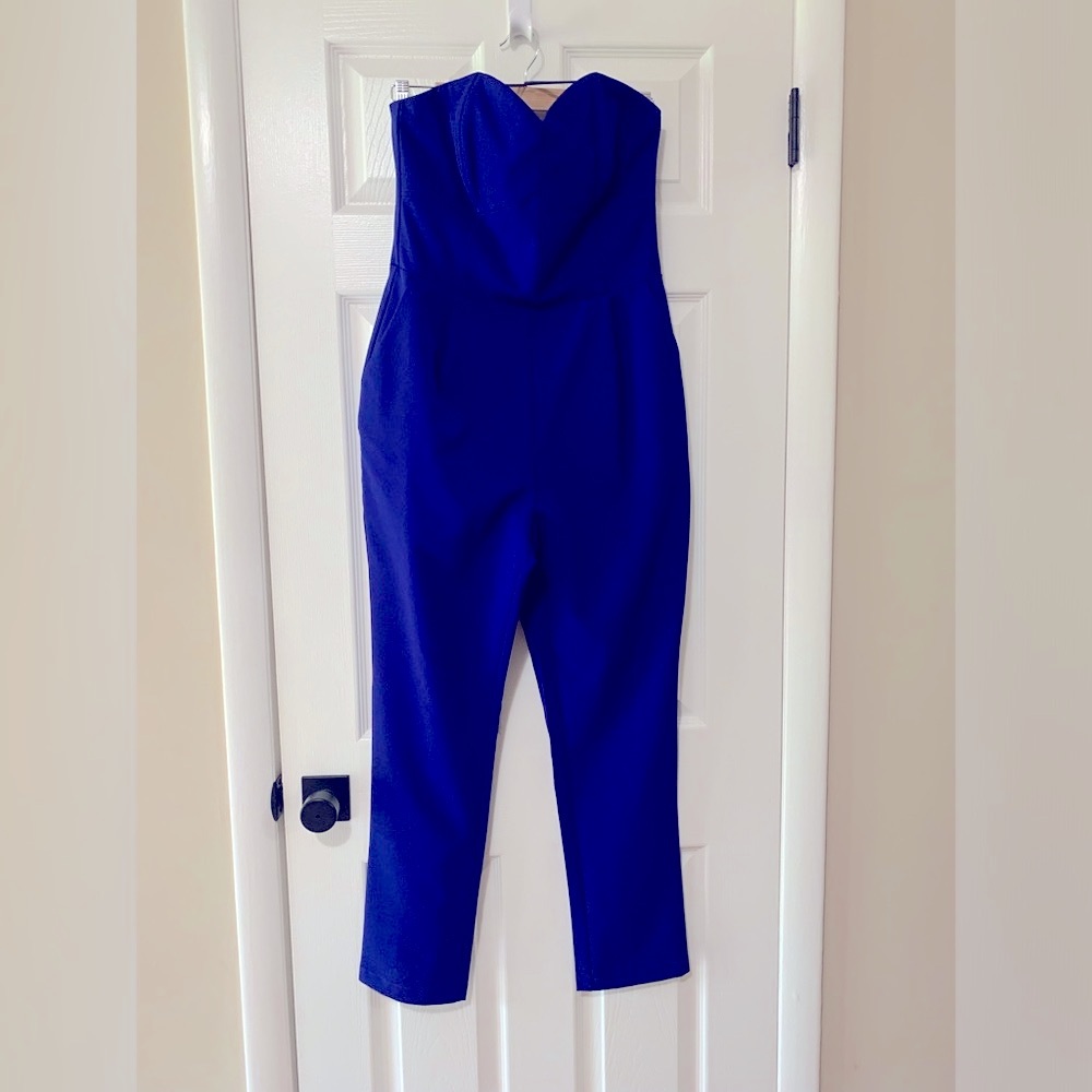 Adelyn Rae Blue Jumpsuit Sleek Modern Design